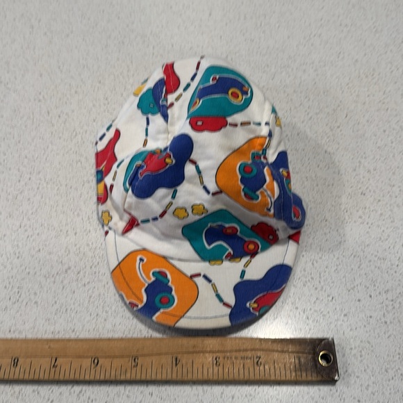 Vintage Gymboree Hat Sz XS color block art deco inspired hat cars and planes - Picture 9 of 10